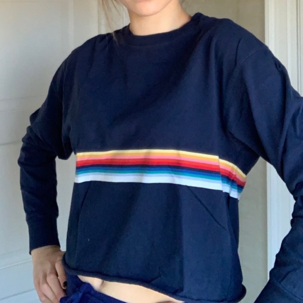 Brandy Melville rainbow long sleeve top